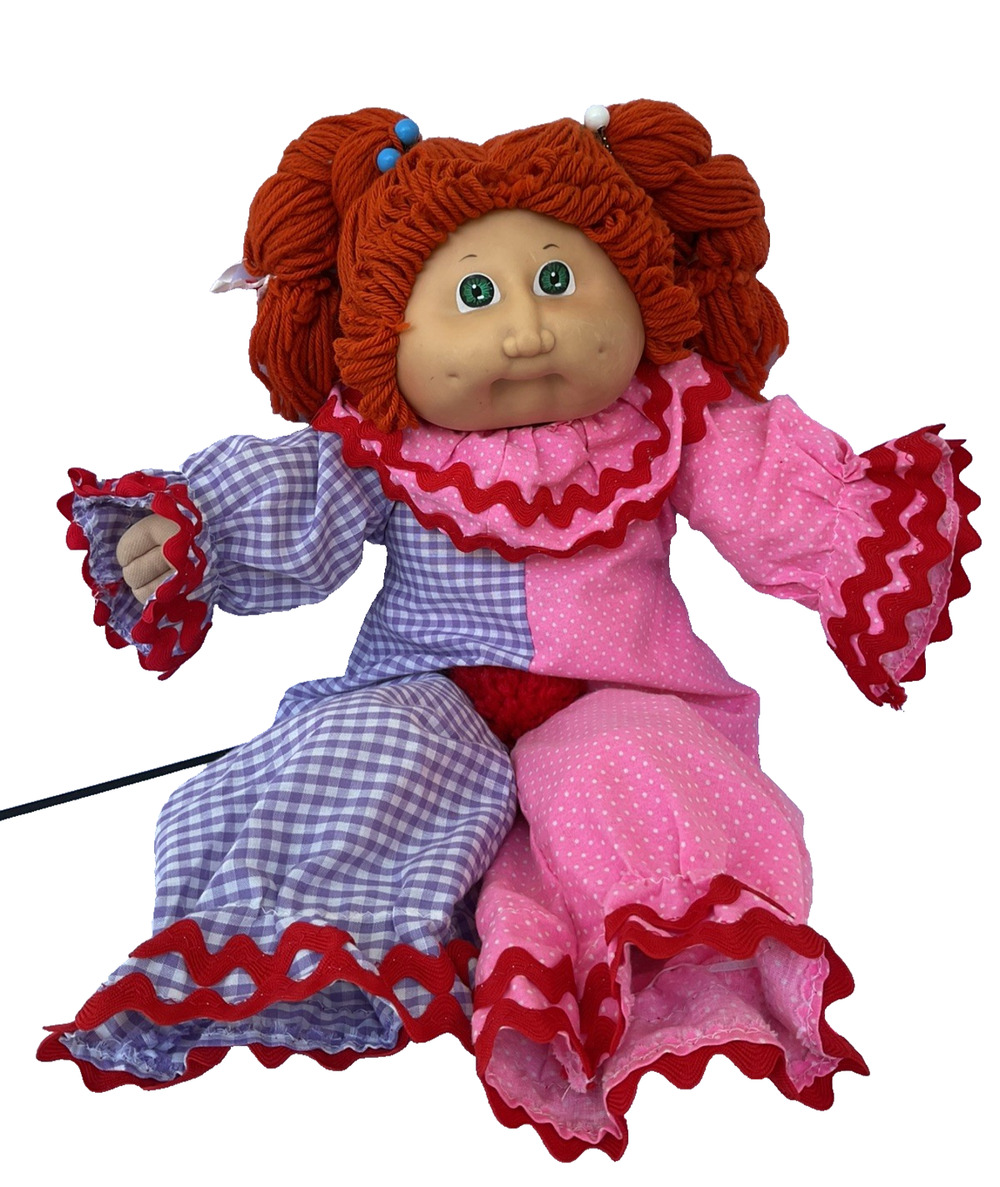 Vintage Cabbage Patch Kids 1985 Red Hair Green Eyes Dimple Pigtails Girl Mold 2